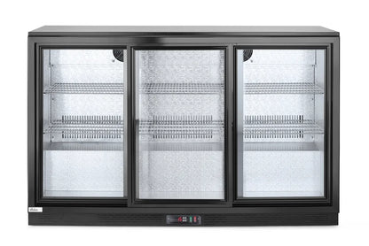 Kühlschrank mit drei Schiebetüren an der Bar, Arktic, 254L, Schwarz, 220-240V/160W, 1350x520x(H)865mm