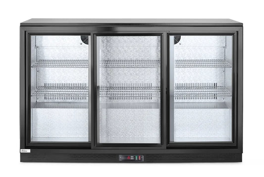Kühlschrank mit drei Schiebetüren an der Bar, Arktic, 254L, Schwarz, 220-240V/160W, 1350x520x(H)865mm