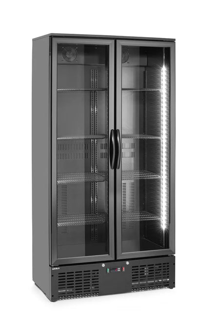 Kühlschrank mit doppelter Tür auf der Rückseite, Arktic, 384L, Schwarz, 220-240V/365W, 900x530x(H)1820mm