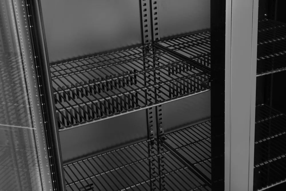 Kühlschrank mit doppelter Tür auf der Rückseite, Arktic, 384L, Schwarz, 220-240V/365W, 900x530x(H)1820mm