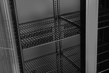 Kühlschrank mit doppelter Tür auf der Rückseite, Arktic, 384L, Schwarz, 220-240V/365W, 900x530x(H)1820mm