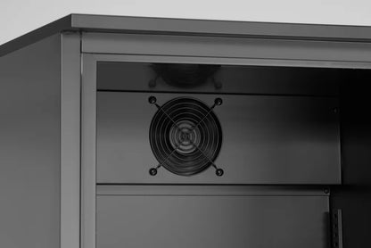 Kühlschrank mit doppelter Tür auf der Rückseite, Arktic, 384L, Schwarz, 220-240V/365W, 900x530x(H)1820mm