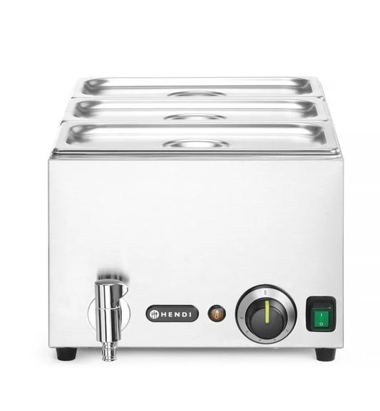 Wasserbad-Set mit Ablasshahn Ranger, HENDI, GN 1/1, 230V/1000W, 605x332x(H)242mm