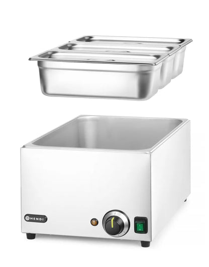 Set: Bain-Marie Ranger + 3x GN 1/3 Behälter mit Deckel, HENDI, GN 1/1, 230V/1000W, 590x332x(H)242mm