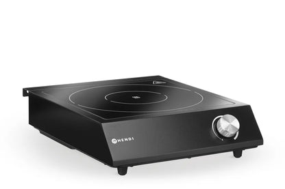 Set: Induktionskocher 3500W + Stielkasserolle + Bratpfanne, HENDI, Schwarz, 220-240V/3500W, 320x395x(H)95mm