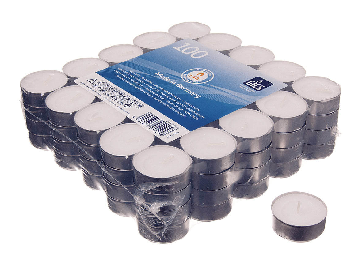 Teelicht Ø 38 mm weiß 4 Stunden Brenndauer - 800 Stück