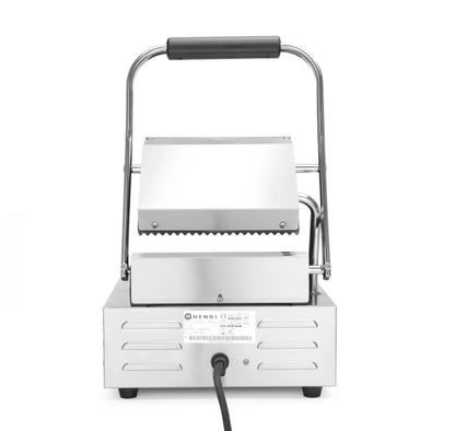 Kontaktgrill - Einzelversion, HENDI, oben und unten gerillt, 230V/1800W, 310x375x(H)216mm