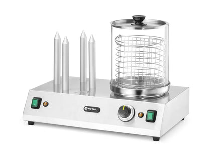 Würstchen- und Hotdog-Brötchenwärmer, HENDI, 220-240V/550W, 500x310x(H)395mm