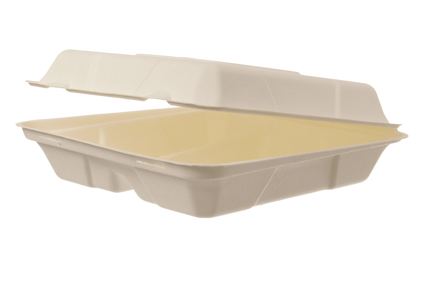 Menübox 2-geteilt Holzfaser 230x230x74mm - 200 Stück