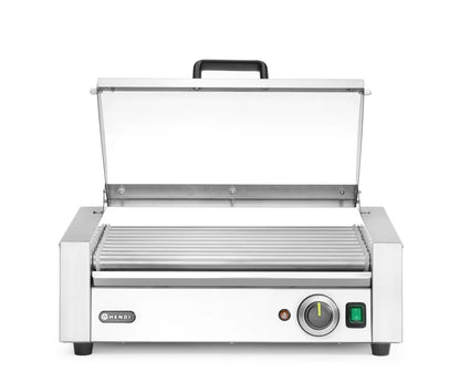 Rollengrill, 1-Zone mit Energiesparabdeckung, HENDI, 9 Rollen, 230V/790W, 566x450x(H)259mm