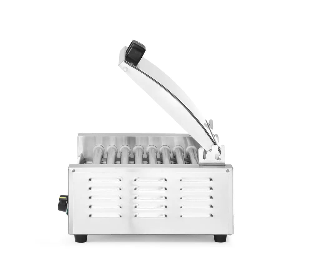 Rollengrill, 1-Zone mit Energiesparabdeckung, HENDI, 9 Rollen, 230V/790W, 566x450x(H)259mm