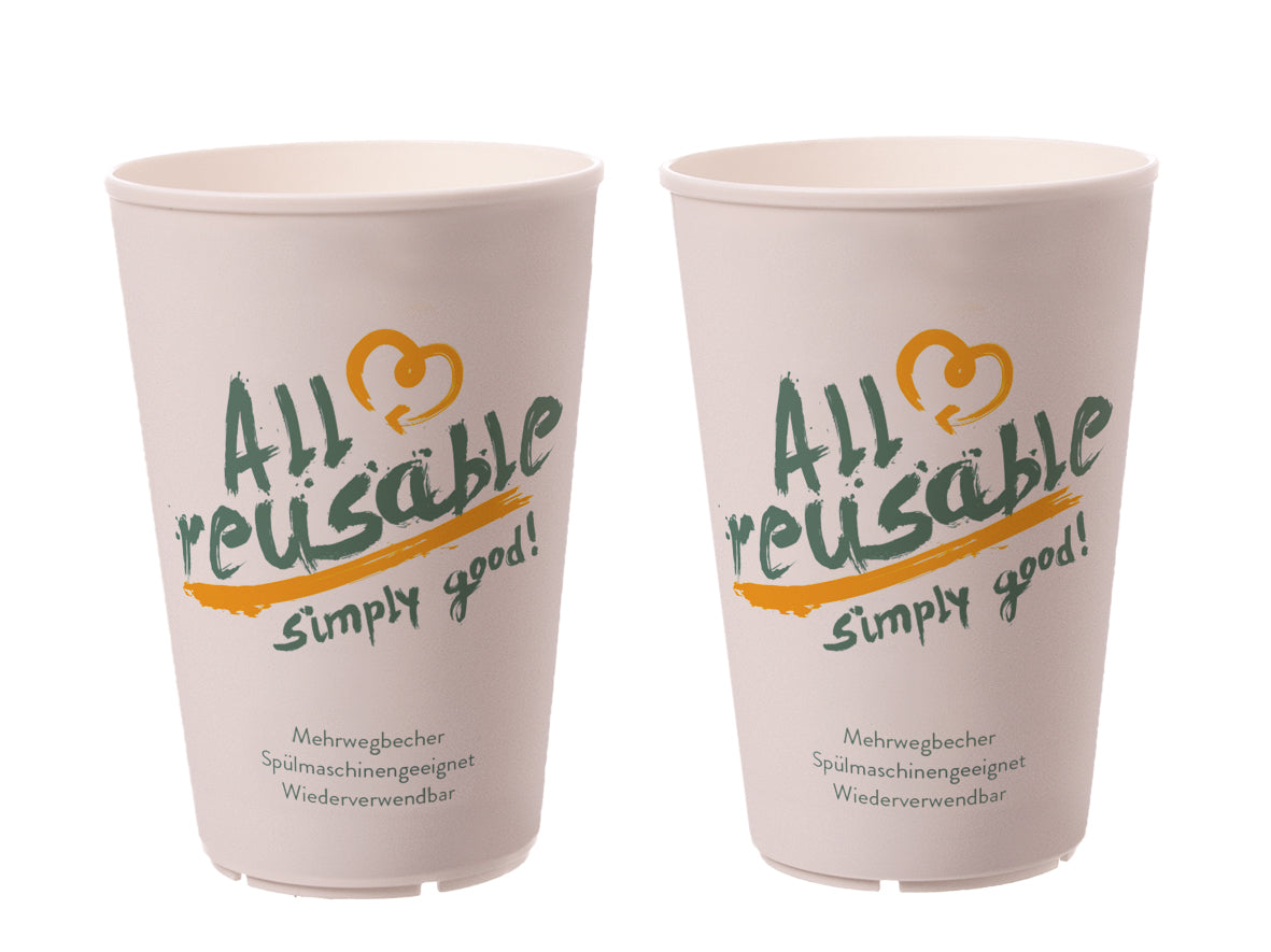 Mehrweg Kaffeebecher ALL REUSABLE To Go 0,20l weiß - 50 Stück