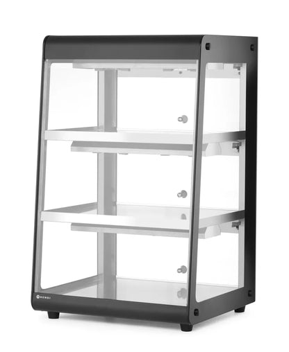 Beheiztes Thekendisplay, HENDI, Schwarz, 220-240V/500W, 472x447x(H)775mm