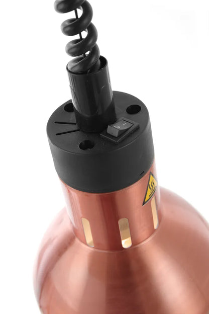 Höhenverstellbare Wärmelampe, zylinderförmig, HENDI, Kupfer, 230V/250W, ⌀175x(H)250mm