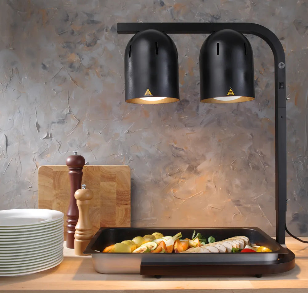 Wärmebrücke mit 2 Infrarotlampen, HENDI, Silber, 230V/250W, 453x360x(H)790mm