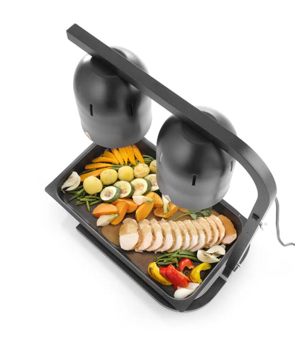 Wärmebrücke mit 2 Infrarotlampen, HENDI, Schwarz, 230V/250W, 453x360x(H)790mm