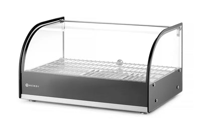 Beheiztes Thekendisplay, HENDI, einzeln, Schwarz, 220-240V/800W, 554x376x(H)311mm