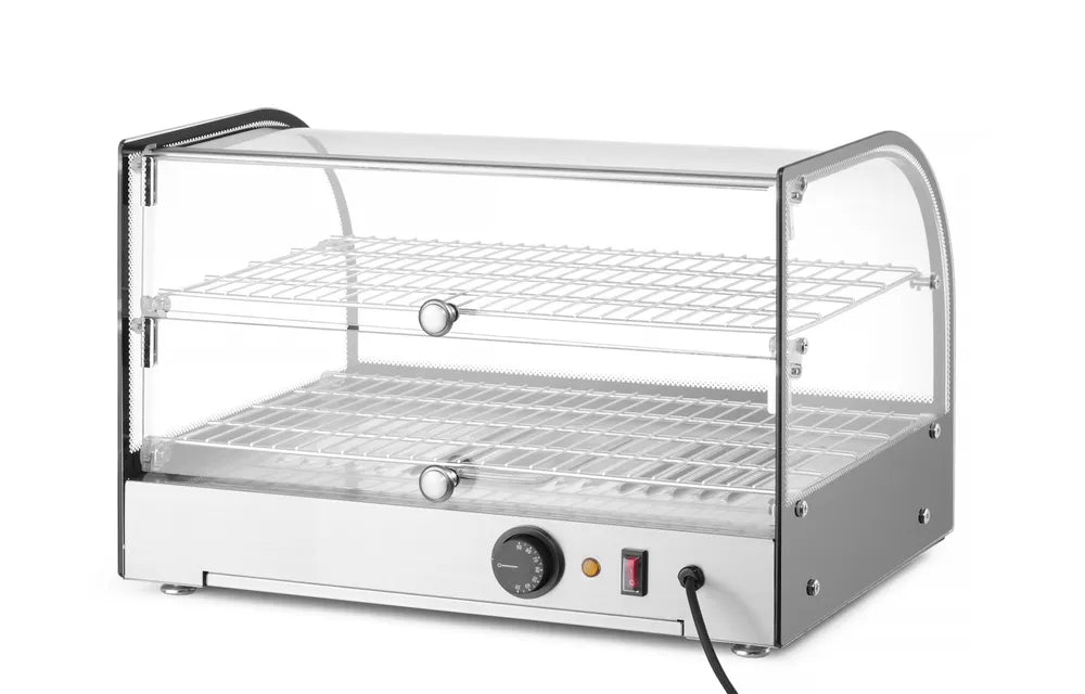 Warmhaltevitrine doppelt, HENDI, doppelt, Schwarz, 220-240V/800W, 554x376x(H)376mm