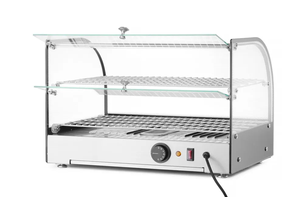 Warmhaltevitrine doppelt, HENDI, doppelt, Schwarz, 220-240V/800W, 554x376x(H)376mm