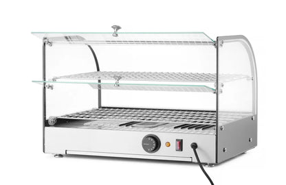 Warmhaltevitrine doppelt, HENDI, doppelt, Schwarz, 220-240V/800W, 554x376x(H)376mm