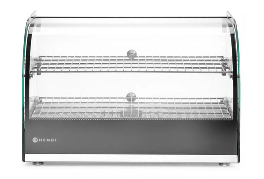 Warmhaltevitrine doppelt, HENDI, doppelt, Schwarz, 220-240V/800W, 554x376x(H)376mm