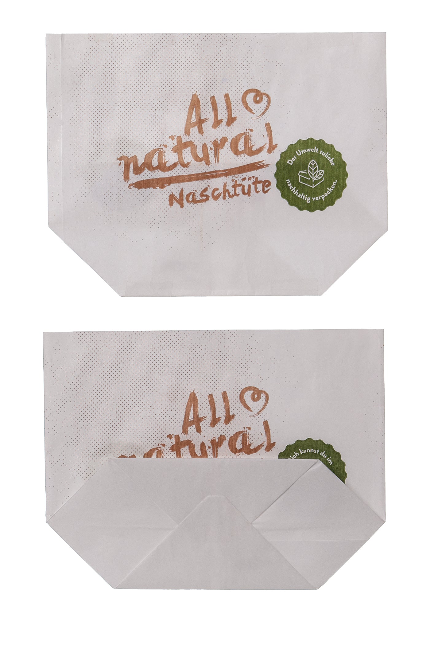 Bodenbeutel ALL NATURAL Naschtüte 14x10+5,5cm - 500 Stück