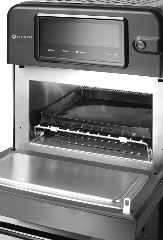 Hochgeschwindigkeits-Backofen CombiTurbo, HENDI, 18L, Schwarz, 230V/3000W, 402x735x(H)608mm