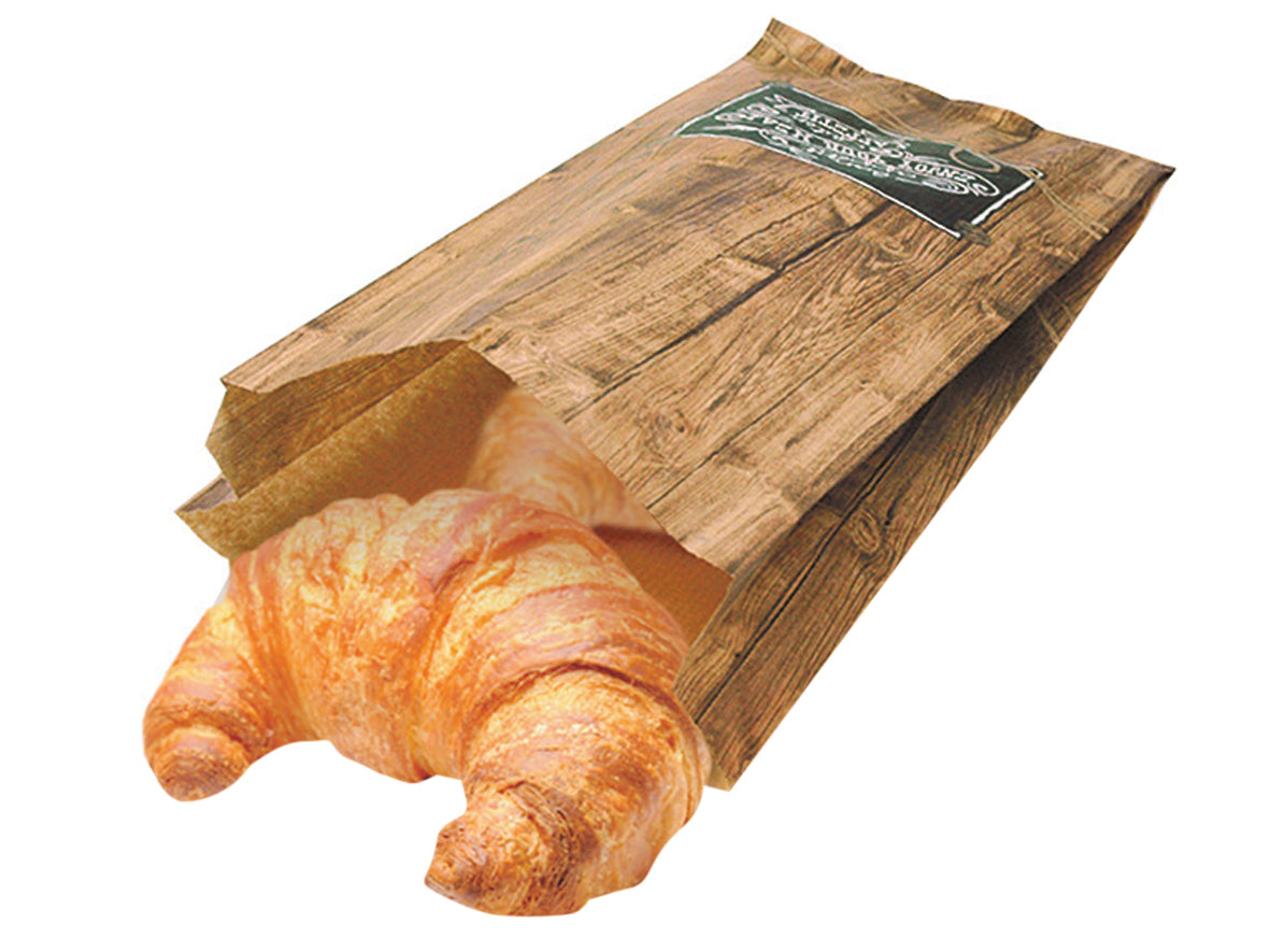 Bäckerbeutel Faltenbeutel Enjoy Green 12+5x23cm - 1000 Stück