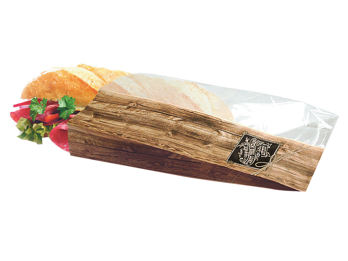 Bäckerbeutel Sichtfenster Enjoy Green 12+5x28cm - 1000 Stück