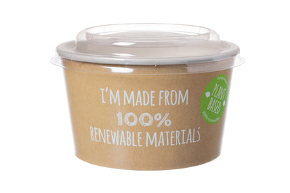 Bio Salatschale Pappe 750ml inkl. Deckel - 360 Stück