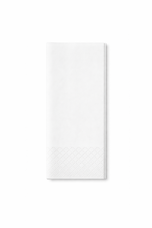 Servietten 33x33cm 2-lagig 1/8 Falz Weiss - 2000 Stück