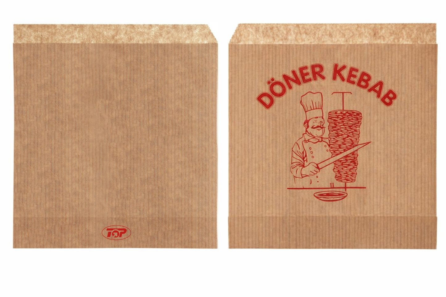 Dönerbeutel Kebab Snackbeutel braun 16x16cm - 2000 Stück