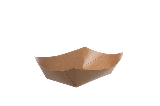 Snackschale Pappe Braun 300ml 155x115x40mm - 1000 Stück