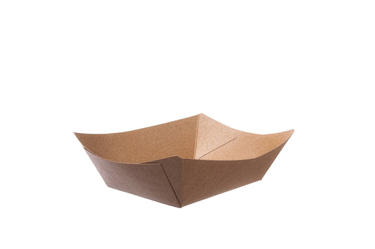 Snackschale Pappe Braun 400ml 170x125x45mm - 1000 Stück