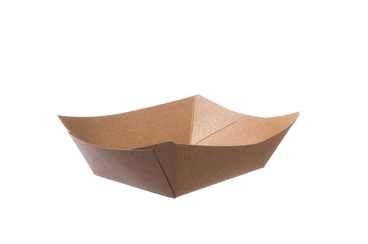 Snackschale Pappe Braun 500ml 185x135x45mm - 1000 Stück