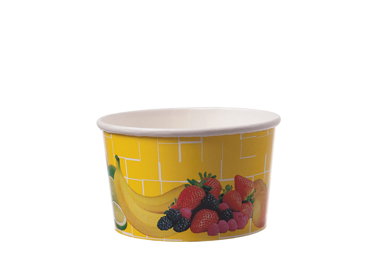 Eisbecher Pappe Motiv Früchte 260ml - 1200 Stück