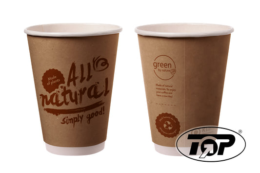 Bio Kaffeebecher To Go Recycle Me 0,40l Ø 90mm - 500 Stück