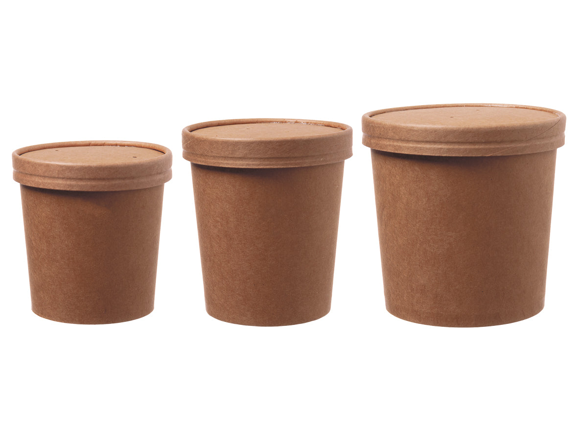 Suppenbecher mit Deckel Pappe PE 360ml - 500 Stück