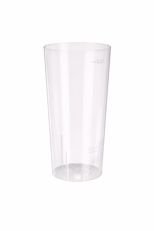Mehrweg Trinkbecher Longdrink 0,2l transparent - 500 Stück