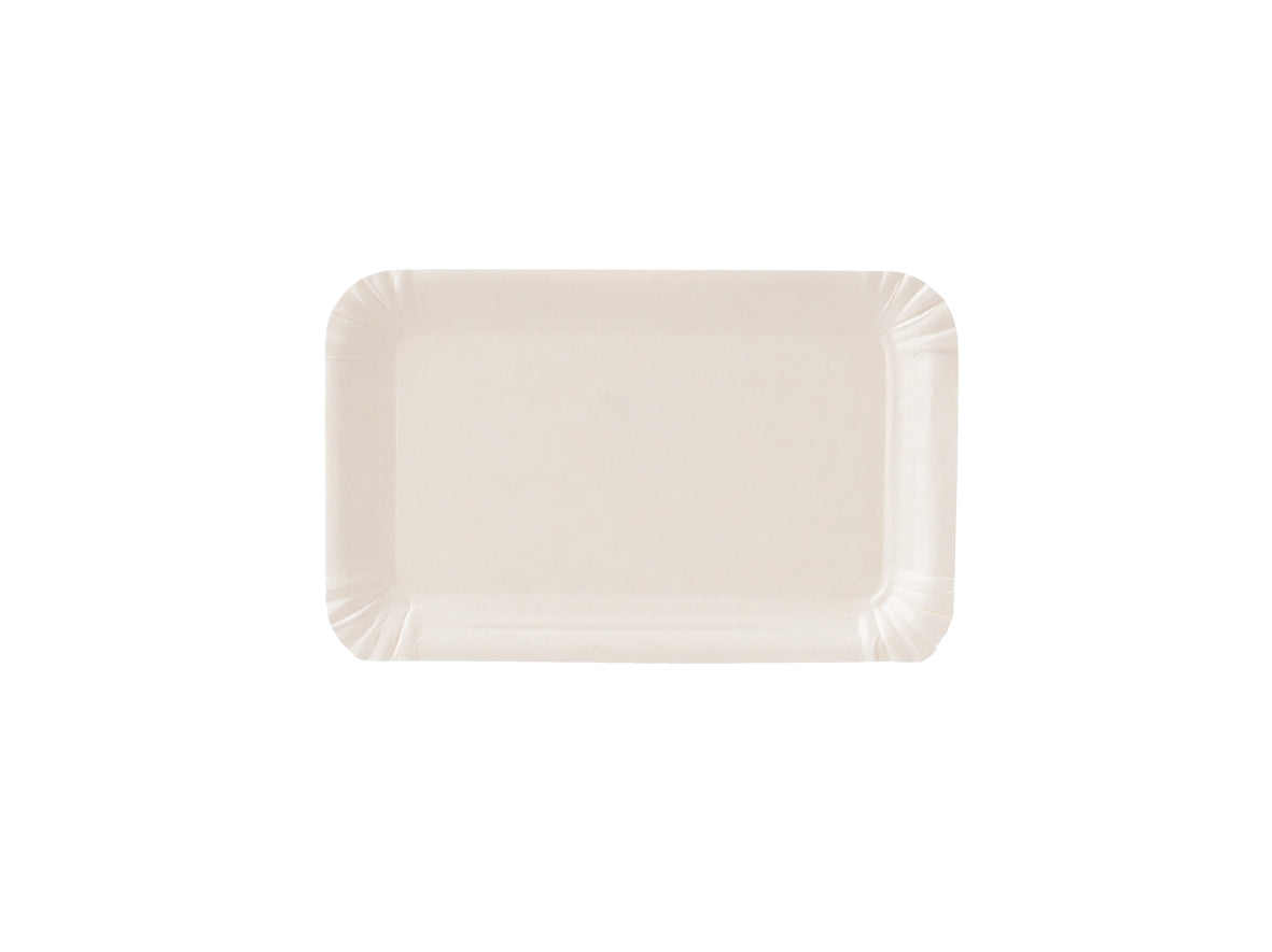 Pappteller eckig weiss Frischfaser 18x26cm - 500 Stück