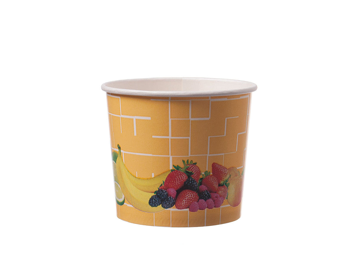 Eisbecher Pappe Motiv Früchte 250ml - 1200 Stück