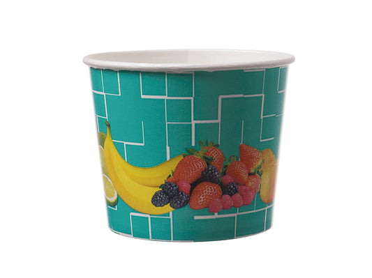 Eisbecher Pappe Motiv Früchte 500ml - 800 Stück