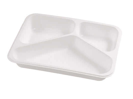 Siegelschale 922 3-geteilt weiß 227x178x45mm - 500 Stück