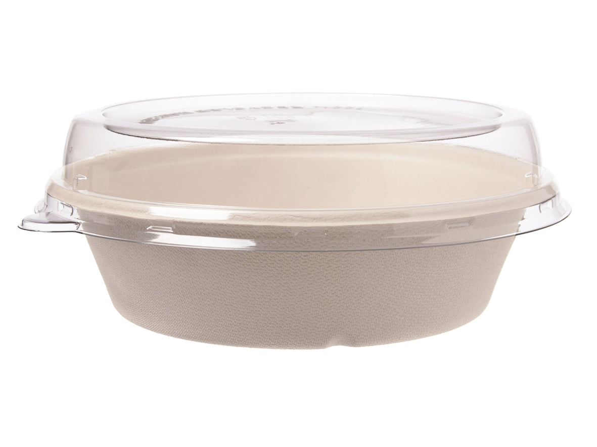 Einweg Salatschale mit Deckel 900ml braun Bagasse - 500 Stück