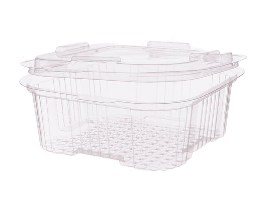 Salat Klappboxen eckig OPS 700ml 130x130x40mm - 400 Stück