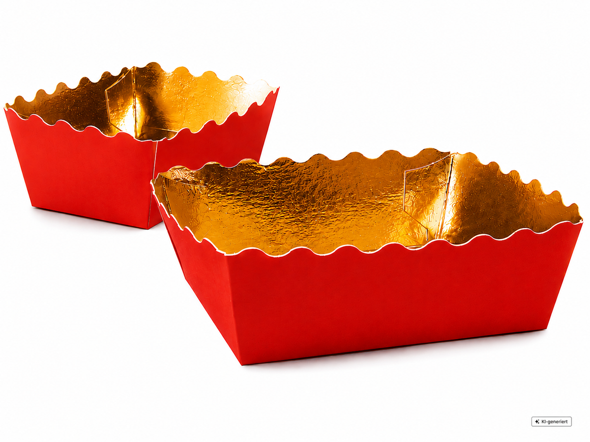 Gebäckschale Keksschale Pappe Weihnachten 148x123x30mm - 500 Stück