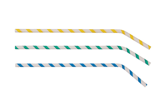 Trinkhalm Papier Bunt Flexibel 5,8x220mm - 3600 Stück