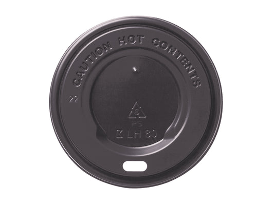 Kaffeebecher To Go Becher Deckel PS schwarz 79,5mm - 1000 Stück