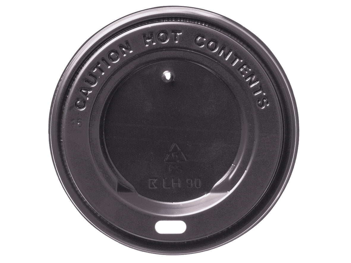Kaffeebecher To Go Becher Deckel PS schwarz 89,5mm - 1000 Stück