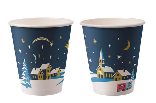 Trinkbecher Glühweinbecher Winter 0,20l Pappe - 1000 Stück